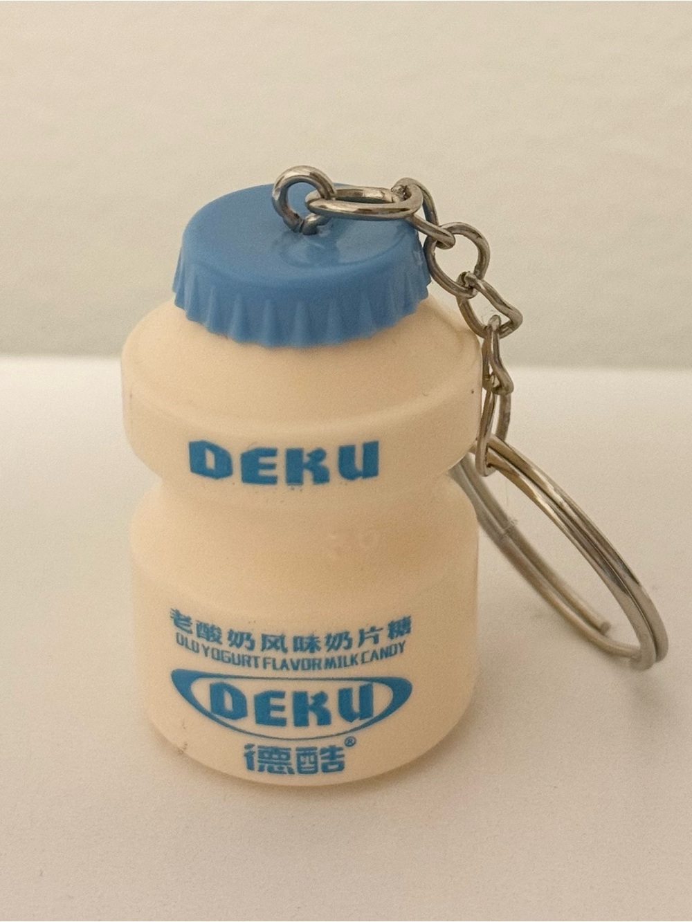 Cute deku milk drink keychain